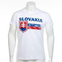 Tričko SLOVENSKO vlajka biele