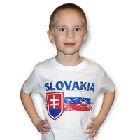 Tričko SLOVENSKO DETSKÉ vlajka biele