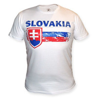 Tričko SLOVENSKO vlajka biele