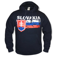 SLOVENSKO Mikina vlajka tmavomodrá